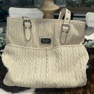Relic Cream Quilted Tote Bag